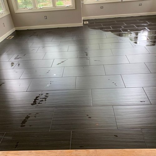 Tile Installation 15×30 Jaipur Midnight in Raleigh, NC