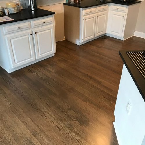3.25 Red Oak, 50% Jacobean and 50% Classic Grey in Raleigh