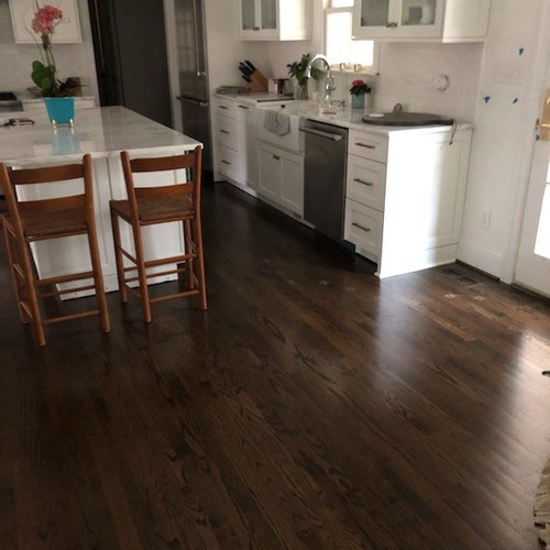 new hardwood flooring installation example