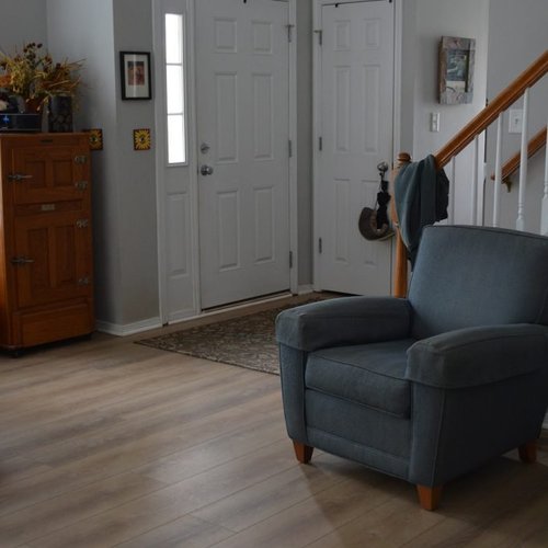 LVP flooring installation in living room Releigh NC