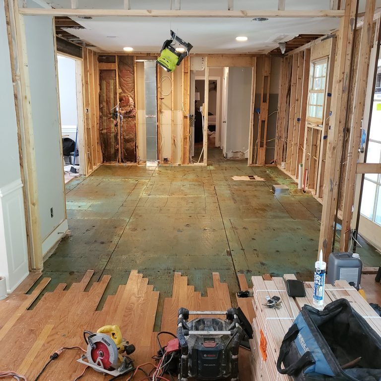 Replaced Stairs and Weaved in New Wood after Walls were Moved in Raleigh, NC